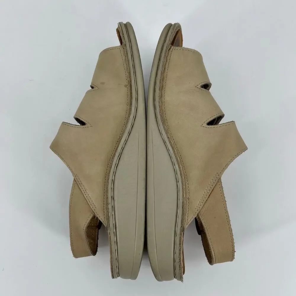 Finn Comfort Sylt Sandal EU 40 US 9 Rock Tan Leather Strappy Fisherman Germany